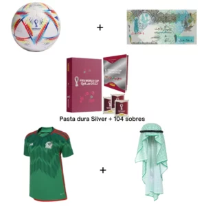 PACK QATAR 2022 ALBUM PASTA DURA SILVER+JERSEY SELECCIÓN MEXICO